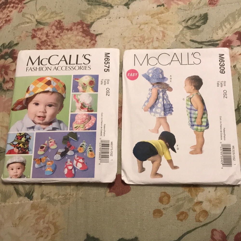 McCalls Infant patterns M6575 & M6309